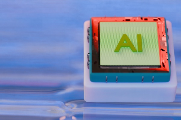 KI-Mikrochip, Symbolbild für generative KI und Suchmaschinenoptimierung