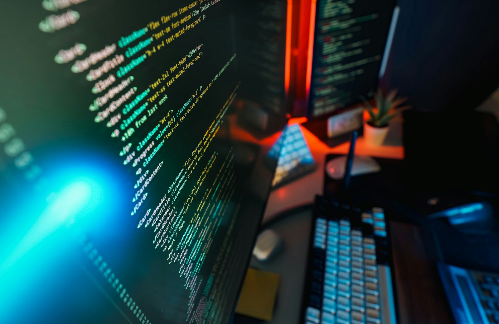 photo-1754039984985-ef607d80113a Programmiercode am Bildschirm, Symbolbild für WordPress-Automatisierung mit KI