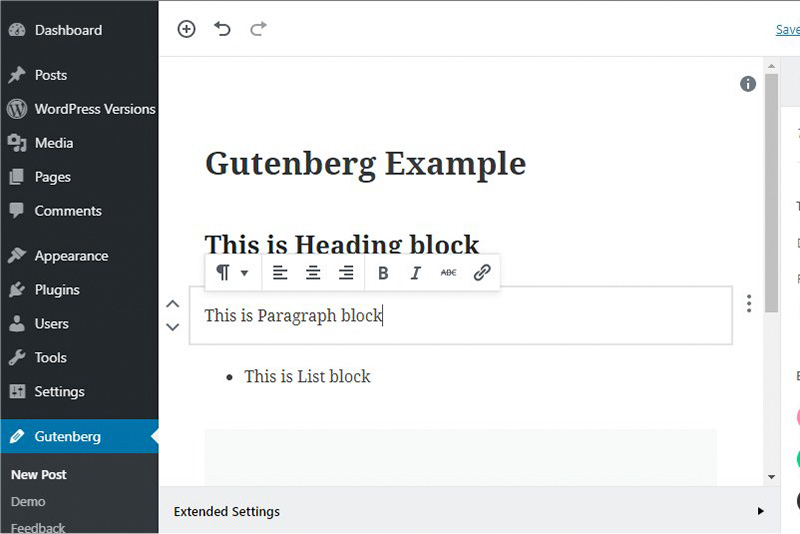 wordpress gutenberg